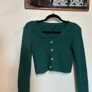 Target Teal Button-Up Cardigan